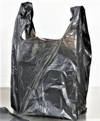 BOLSA CAMISETA BOTILLERA NEGRA (100 Unidades)