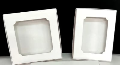 CAJA VISOR ALFAJOR BLANCA (10 unidades)