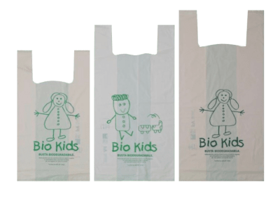 BOLSA CAMISETA CREMA COMPOSTABLE (500 Unidades)