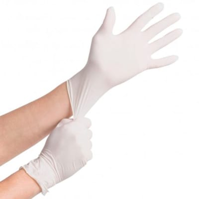 GUANTES DE LATEX BLANCO (100 Unidades)
