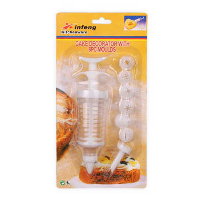 JERINGA PLASTICA DECORADORA (SET 8 piezas) JERINGA PLASTICA DECORADORA (SET 8 piezas)