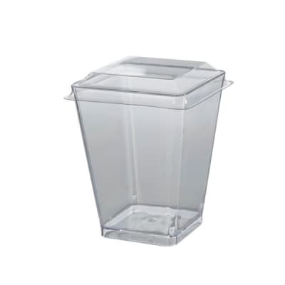 POTE ACRILICO RECTO C/TAPA (50 unidades)