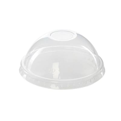 TAPA PLASTICA DOMO CON RANURA para vasos PET (100 Unidades) TAPA PLASTICA DOMO CON RANURA para vasos PET (100 Unidades)