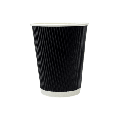 VASO NEGRO CORRUGADO (25 unidades)