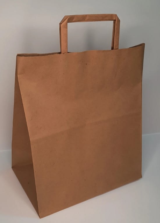 BOLSA DE PAPEL KRAFT CON MANILLA (10 unidades)2