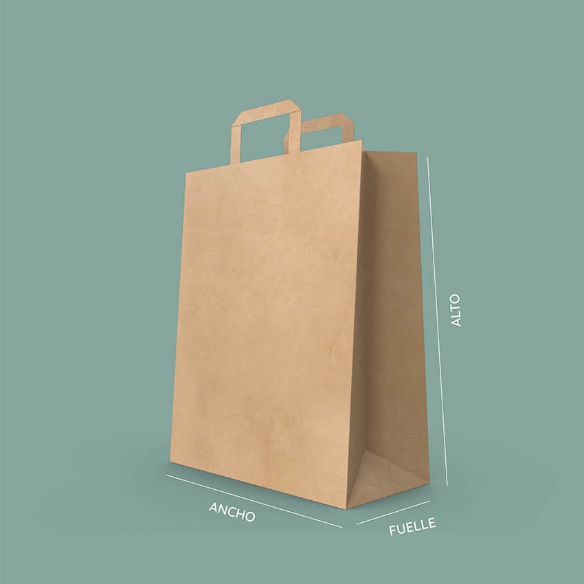 BOLSA DE PAPEL KRAFT CON MANILLA (10 unidades)5