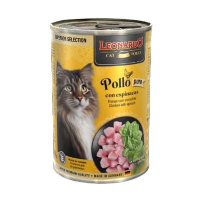 LEONARDO SUPERIOR SELECTION POLLO CON ESPINACA 0.4KG