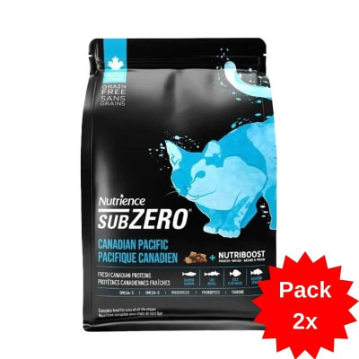 PACK X2 NUTRIENCE SUBZERO CAT CANADIAN PAC 4.5KG