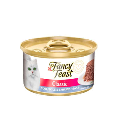 FANCY FEAST CLASSIC COD, SOLE & SHRIMP FEAST 85GR