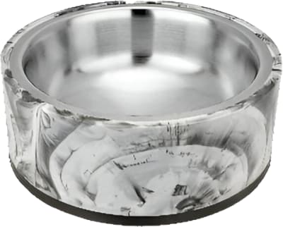 KUMAR PLATO PERROS ANTIDESLIZANTE MARMOLEADO 1200 ML1