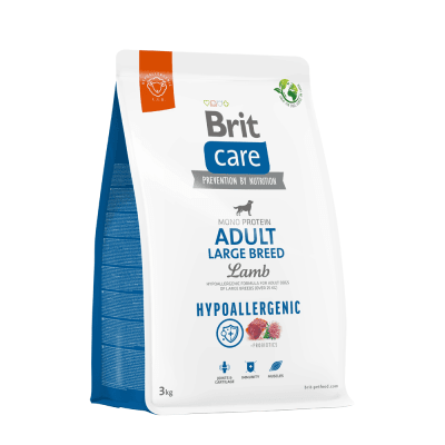 BRIT CARE DOG HYPOALLERGENIC ADULTO RAZA GRANDE CORDERO 3 KG