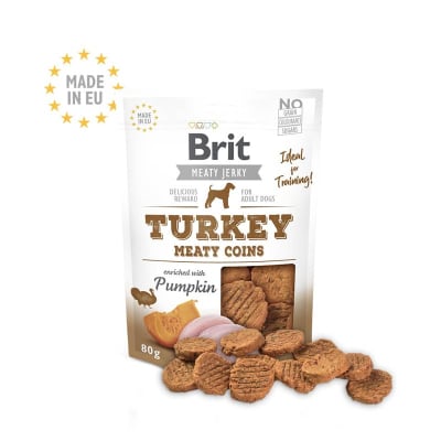 JERKY SNACK TURKEY MEATY COINS FOR DOGS 80gr