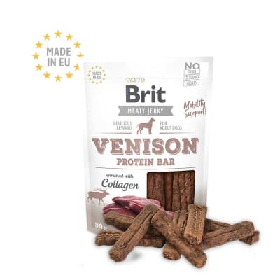 JERKY SNACK VENISON PROTEIN BAR FOR DOGS 80gr