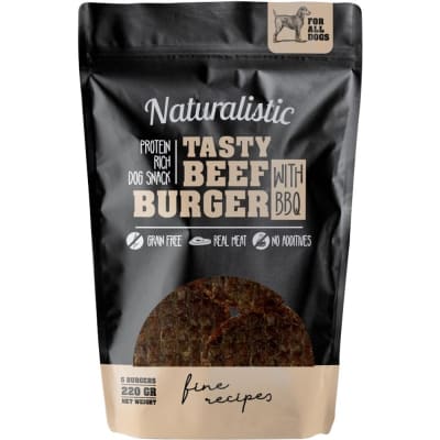 TASTY BEEF BURGER WITH BBQ, 120 GR, 3 UN