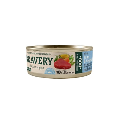 BRAVERY TUNA AND VEGETABLES ADULT DOG WET FOOD 80 GR