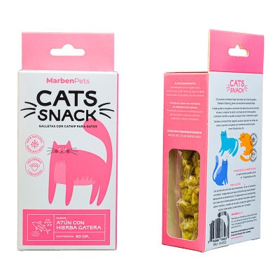CATS SNACK. GALLETAS ATÚN CON HIERBA GATERA 80 GR1