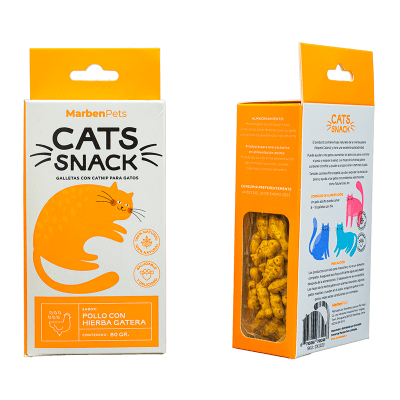 CATS SNACK. GALLETAS POLLO CON HIERBA GATERA 80 GR