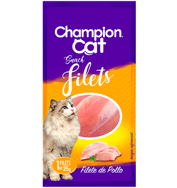 CHAMPION CAT FILETS POLLO 25GR