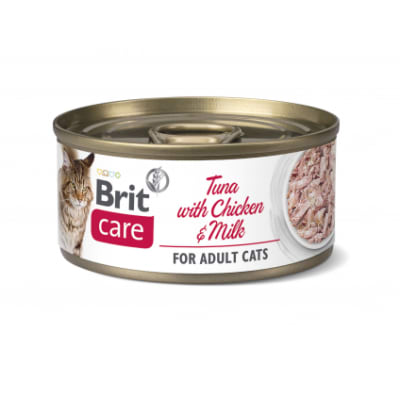 BRIT CARE CAT TUNA WITH CHICKEN AND MILK 70GR