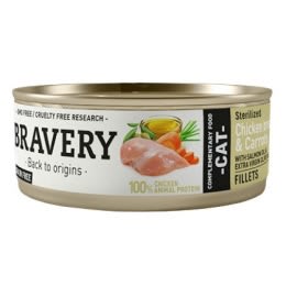 ALIMENTO HUMEDO BRAVERY - POLLO Y ZANAHORIA 70 GR