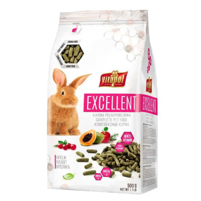 ALIMENTO PARA CONEJO - VITAPOL EXCELLENT COMPLETO 500 G