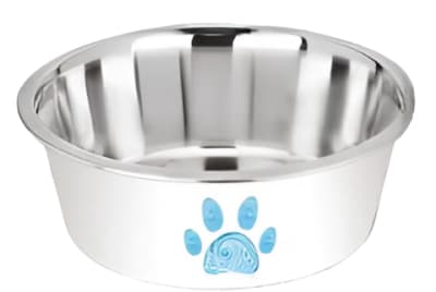 KUMAR PLATO PERROS BLANCO CON PATITA AZUL 1600 ML