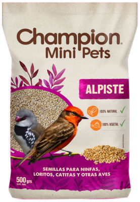 ALIMENTO PARA AVE CHAMPION MINI PETS ALPISTE 500 G