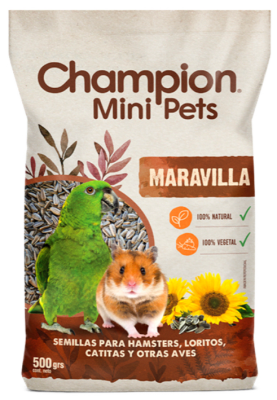 ALIMENTO PARA AVES CHAMPION MINI PETS MARAVILLA 500 G