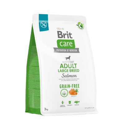 BRIT CARE GRAIN FREE ADULTO RAZA GRANDE SALMON 3KG