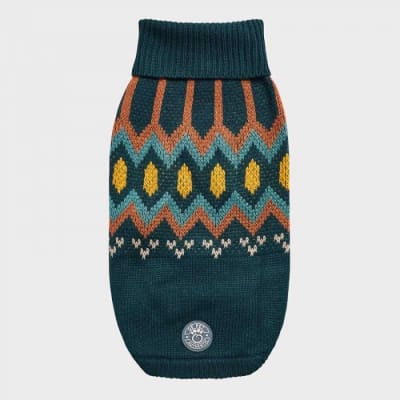 GF PET SWEATER HERITAGE VERDE AZULADO