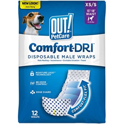 OUT! DISPOSABLE MALE WRAP - XS/S 12CT