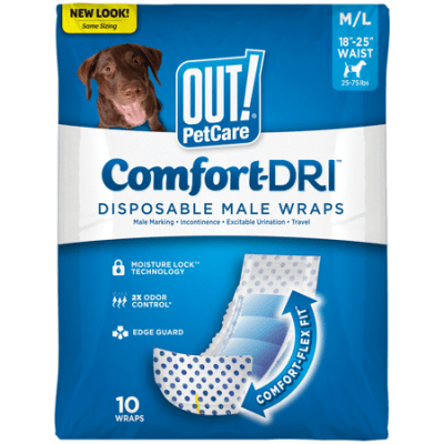 OUT! DISPOSABLE MALE WRAPS 18 A 25 PULGADAS 10C