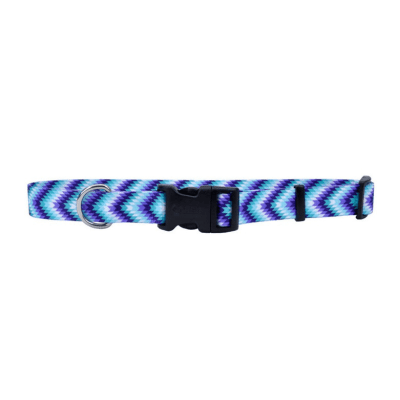 COASTAL STYLE COLLAR TEAL PURPLE DIAMONDS