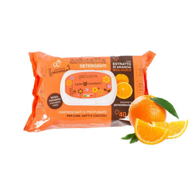 TOALLA HUMEDA ACEITE DE NARANJA Y ORQUIDEA