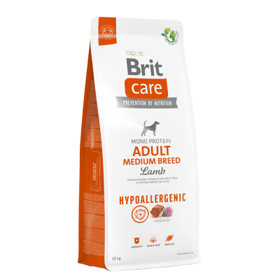 BRIT CARE DOG HYPOALLERGENIC ADULTO RAZA MEDIANA CORDERO 12 KG