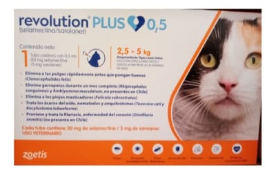 REVOLUTION PLUS PIPETA GATO 2,6 - 5 KG