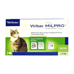 VIRBAC MILPRO 4/10 MG GATOS 0,5 - 2KG X 2 COMP