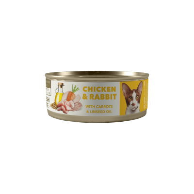 AMITY CHICKEN AND RABBIT ADULT CAT WET FOOD 80 GR