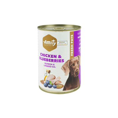 AMITY CHICKEN AND BLUEBERRIES ADULT DOG WET FOOD 400 GR