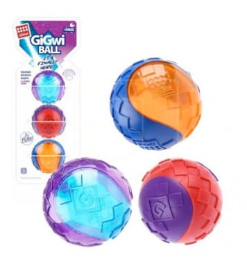 GIGWI PELOTA SQUEAKER TAMAÑO S 3 PIEZAS