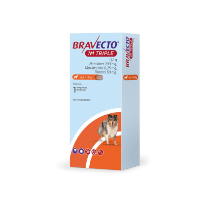 BRAVECTO 1 MES TRIPLE 4.5-10KG