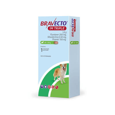 BRAVECTO 1 MES TRIPLE 10-20KG1