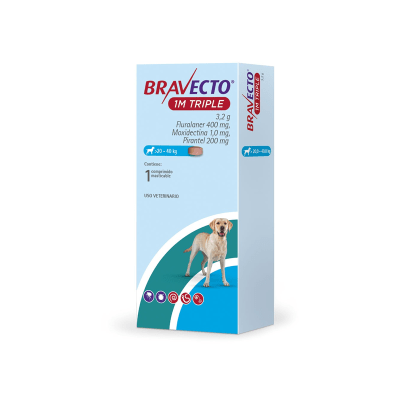 BRAVECTO 1 MES TRIPLE 20-40KG