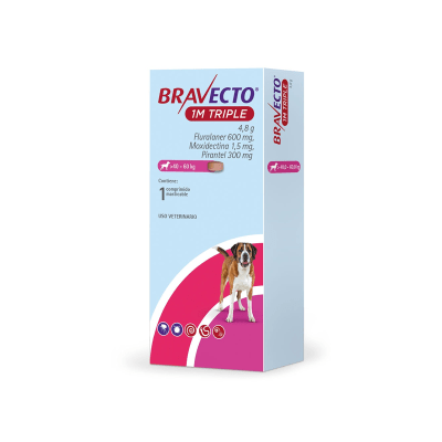BRAVECTO 1 MES TRIPLE 40-60KG1