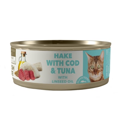 AMITY HAKE WITH COD AND TUNA STERILIZED CAT WET FOOD 80 GR
