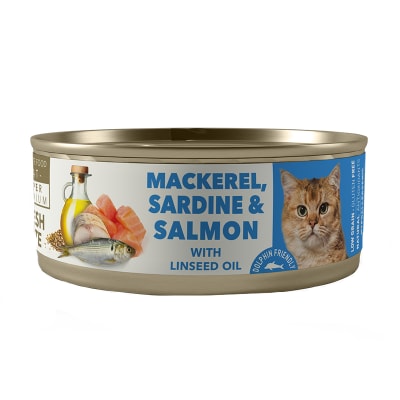 AMITY MACKEREL, SARDINE AND SALMON ADULT CAT WET FOOD 80 GR