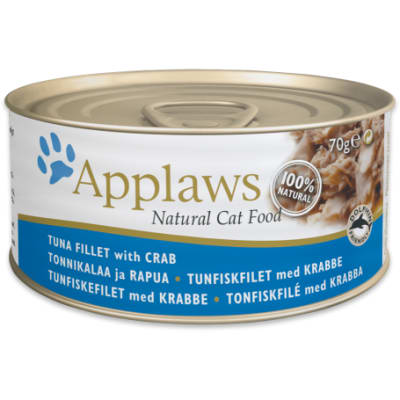 APPLAWS GATO FILETE DE ATUN-CANGREJO CON CALDITO, 70 GR