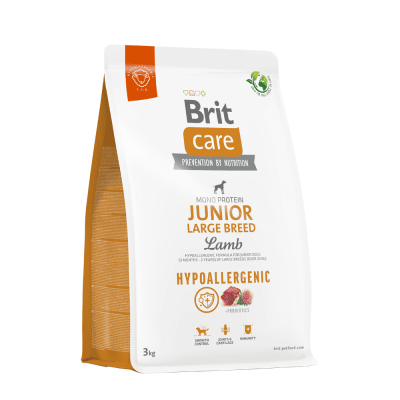 BRIT CARE DOG HYPOALLERGENIC JUNIOR RAZA GRANDE CORDERO 3 KG