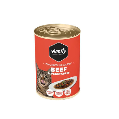 AMITY CAT CHUNKS BEEF & VEGETABLE 415G
