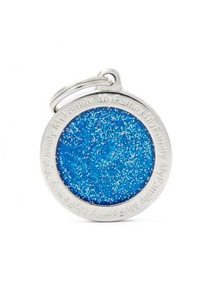 BIG CIRCLE GLITTER BLUE1